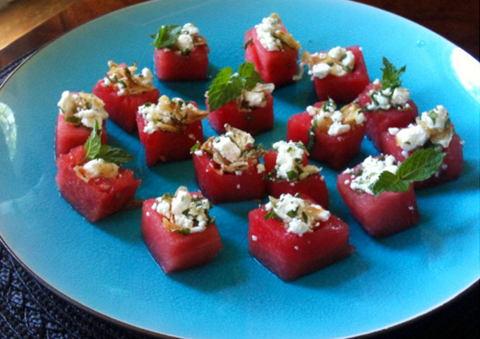 Watermelon Poppers with Feta Cheese - PrettyFood