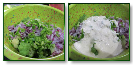 Green Cauliflower Salad Step 4