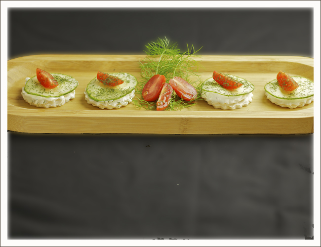 Cucumber Sandwiches with dill weed on low carb tortilla rounds