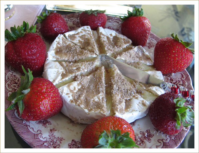 Carmelized Brie with Strawberries