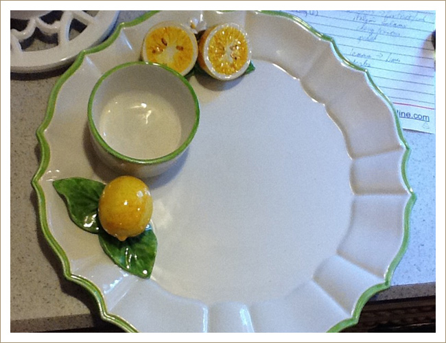 Plate with Lemons