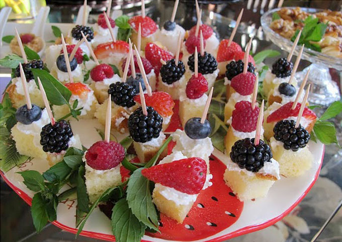 Cake and Fruit Soldiers