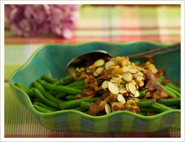Green Beans with Bacon and Almonds