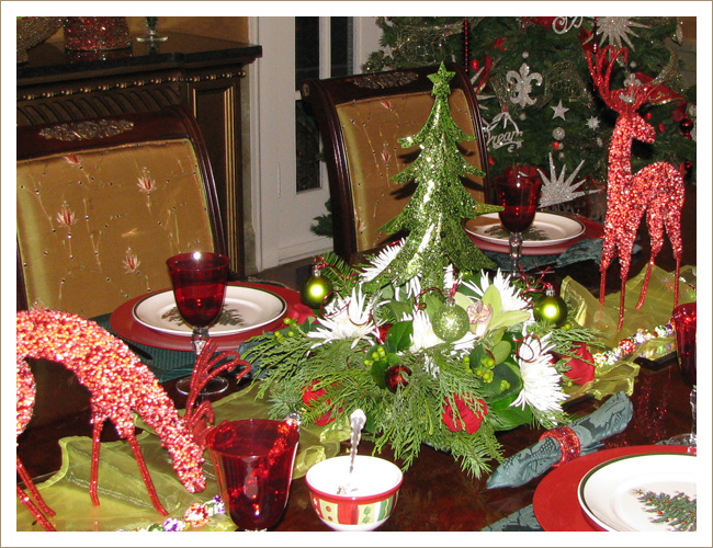 Reindeer and Table Setting