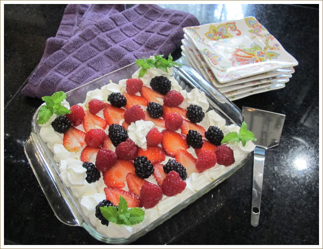 Luscious Layer Dessert with Berries