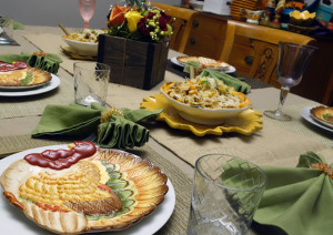 Turkey themed table